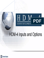 HDM-4 Inputs and Options