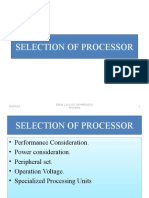 Selection of Processor