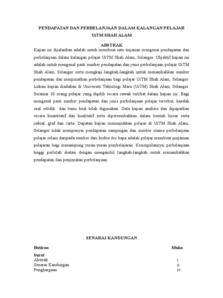 CONTOH KK Pengajian AM - 2016 - Pendapatan Dan Perbelanjaan 