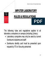 Computer Laboratory Rules & Regulations