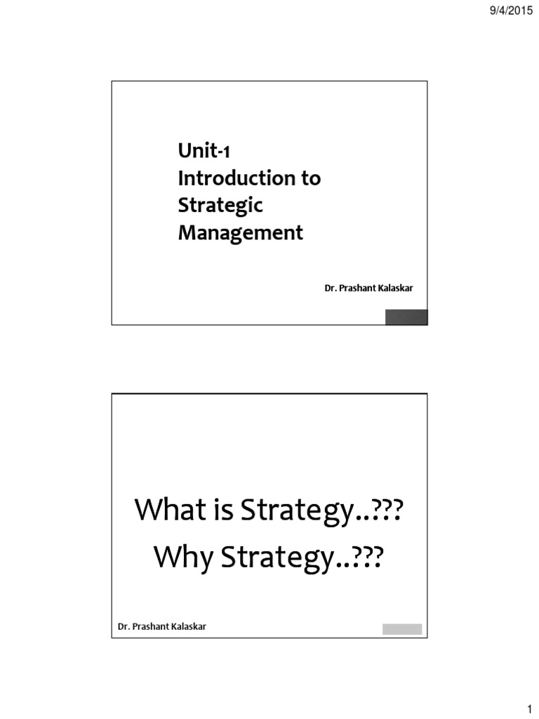 Introduction to Strategic Management | PDF | Strategic Management ...
