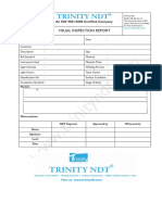 Weld Visual Inspection NDT Sample Test Report Format