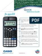 Casio fx-991EX Quick Reference Guide