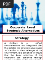 Corporate Level Strategic Alternatives