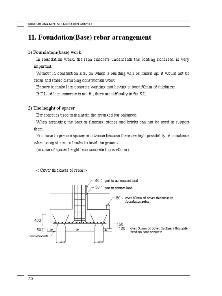 Foundation Rebar Arrangement Guide | PDF | Deep Foundation | Column