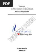 Download Panduan Kriteria Pasien Masuk Dan Keluar Ruang ICU Dan HCU Ruang Rawat Intensif Rev 0 by Agus Purwo Hidayat SN314860665 doc pdf