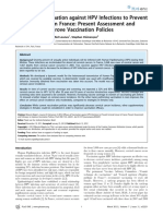 Efficacy of Vaccination Against HPV Infections To Prevent Cervical Cancer in France: Present Assessment and Pathways To Improve Vaccination Policies