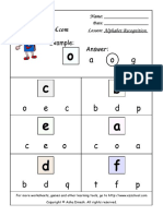 English Worksheets - Alphabet Matching - Lower Case_ a, b, c, d, e, f