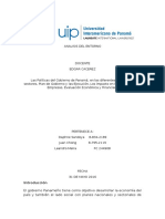 Desarrollar Una Investigación Sobre Las Políticas Del Gobierno de Panamá