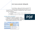 Aplicatie Practica - Bibliografie cu office Word