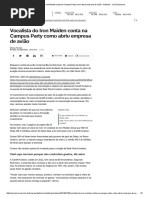 Vocalista Do Iron Maiden Conta Na Campus Party Como Abriu Empresa de Avião - Notícias - UOL Economia