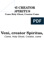 ENTRANCE SONG-Veni Creator Spiritus