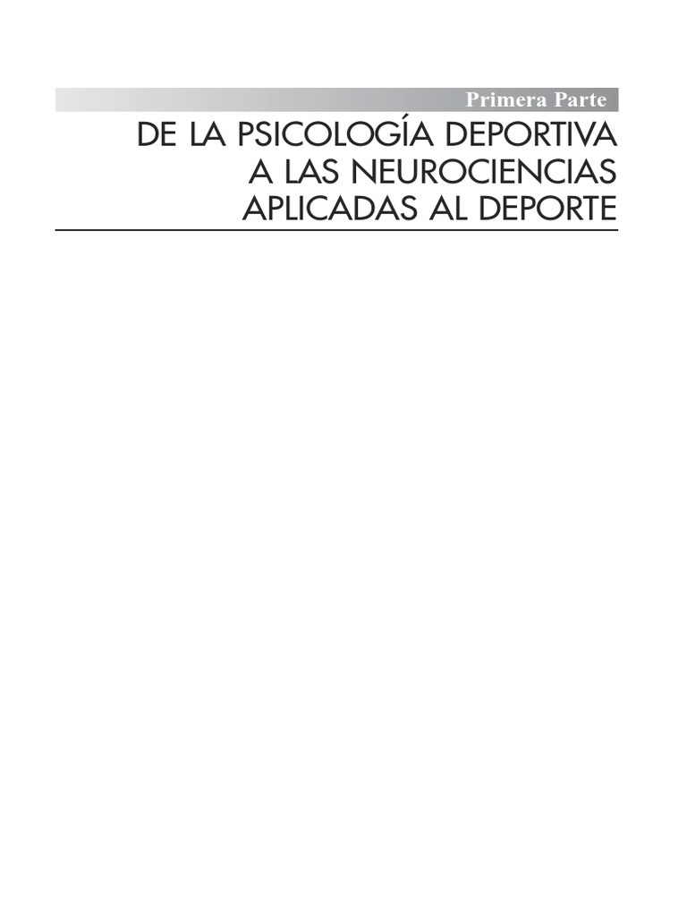 Psicología y Neurociencias en el Deporte | PDF | Motivación | Motivacional