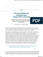 Um Ecossistema de Inovação Para Desenvolver o Paraná _ Artigos _ Gazeta Do Povo