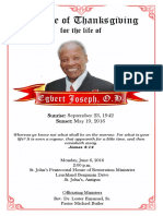 Daddy's Funeral Program