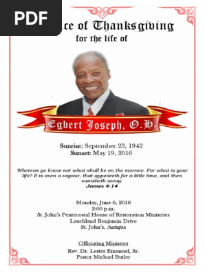 Daddy's Funeral Program