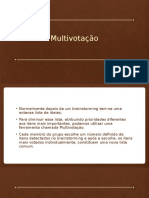 Multivotação Gráfico de Pareto