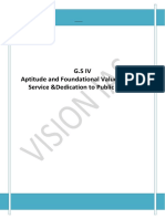 Aptitude and Foundational Values For Civil Services