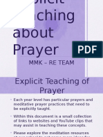 explicit teaching of prayer