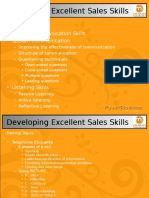 Developing Excellent Sales Skills: Training Topics: - Part 1 - Communication Skills - Spoken Communication
