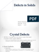 Crystal Defects in Solids
