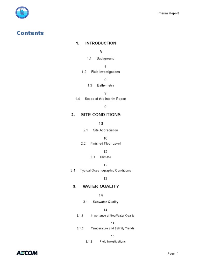 25M SWRO Project Interim Report | PDF | Membrane | Magnesium