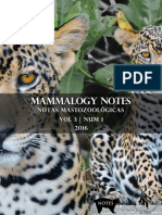 Mammalogy Notes Vol3Num1