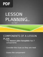 Components of A Lesson Plan