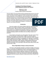 Going Beyond Test-Taking Strategies: Building Self-Regulated Students and Teachers