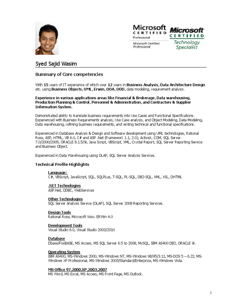 IT Expertise & Career Overview | PDF | Microsoft Sql Server | Ibm Db2