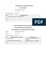 Daftar Keluhan Mahasiswa SPB