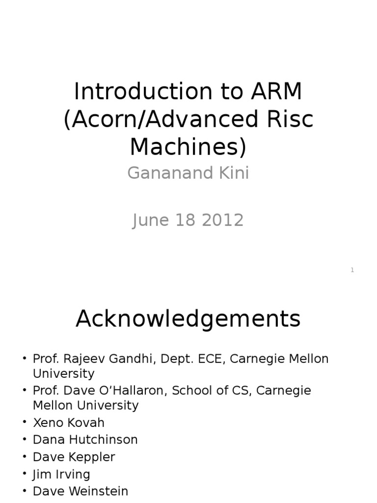ARM Architecture for Developers | PDF | Arm Architecture | Instruction Set
