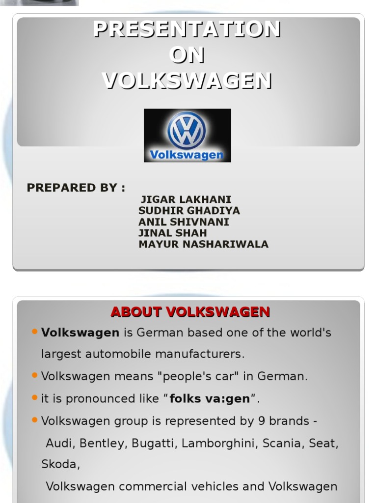 Volkswagen: Global Market Position & Strategy | PDF | Volkswagen ...