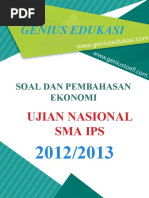 Soal Dan Pembahasan UN Ekonomi SMA IPS 2012-2013