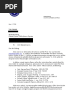 Redacted Letter to Elizabeth Finberg Re the Pirate Bay Dated 6 2 16 Final