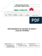 Procedimiento de Trabajo para La Construcción de Cisterna