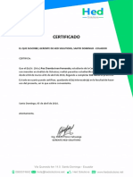Certificado de Pasantías Ivan