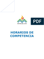 Horarios de Competencia