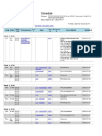 Schedule: Day Date Start-End Programme Sign Roo M Resourc e Description Updated