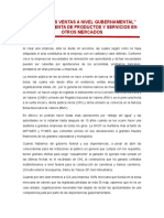 Ensayo la Venta de Productos y Servicios en Otros Mercados