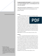 A Geoeconomia Do Etanol: As Condicionantes e As Oportunidades para A Consolidação de Um Mercado Global