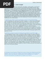 Religion Assessment – Synoptic Gospels