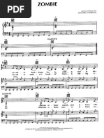 Download  Zombie by the Cranberries Piano Sheet Music by Josue Benitez SN314988238 doc pdf