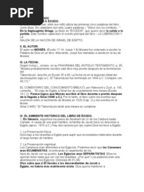 Resumen Exodo Final Libro Del éxodo Santo De Los Santos