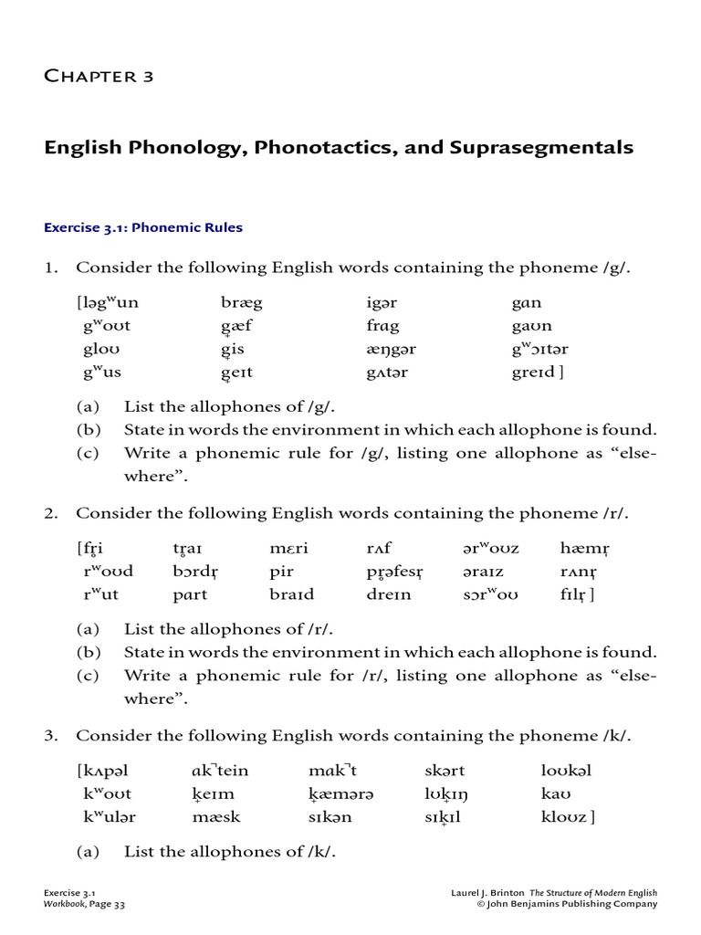Phonetics Exercises | PDF | Stress (Linguistics) | Consonant