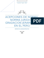 Acepciones de La Norma Norma Juridica Gradacion Jerarquica en Peru