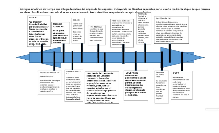 Teoras Del Origen Y Evolucin De La Vida Timeline 768x932
