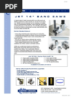 Carter Products Jet Bandsaw Guide Conversion Kit Installation Instructions