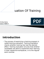 Evaluation of Training