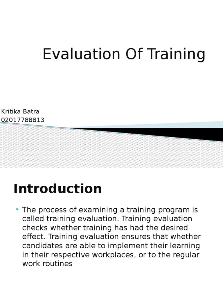 Training Evaluation Methods Explained | PDF